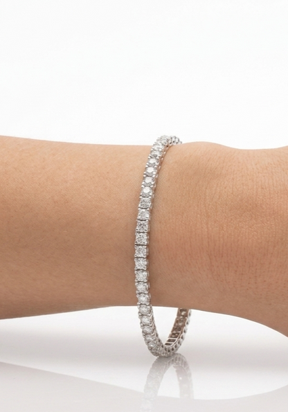 14K white gold diamond bracelet, 2.0 ctw, view 2