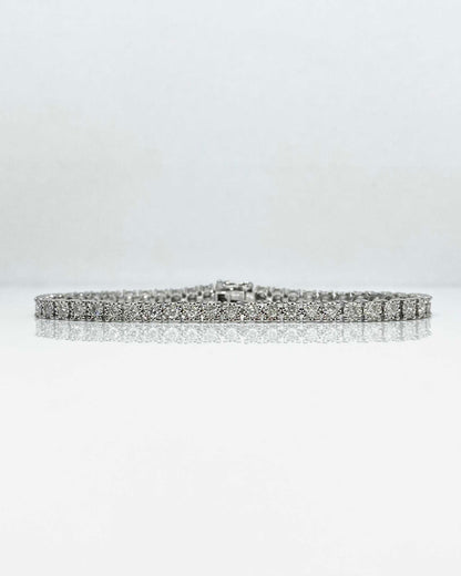 14K white gold diamond bracelet, 2.0 ctw
