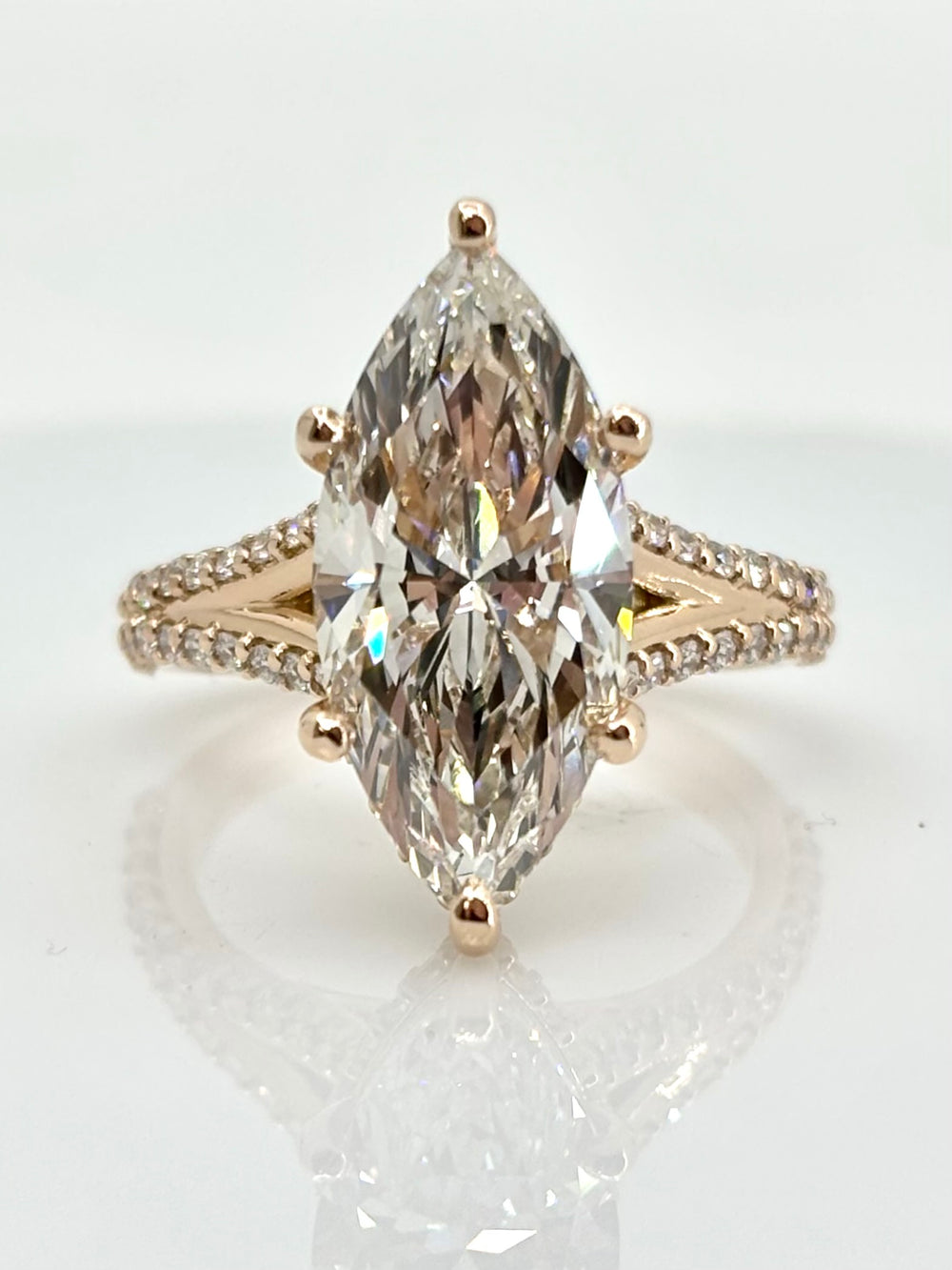 Custom engagement ring detail