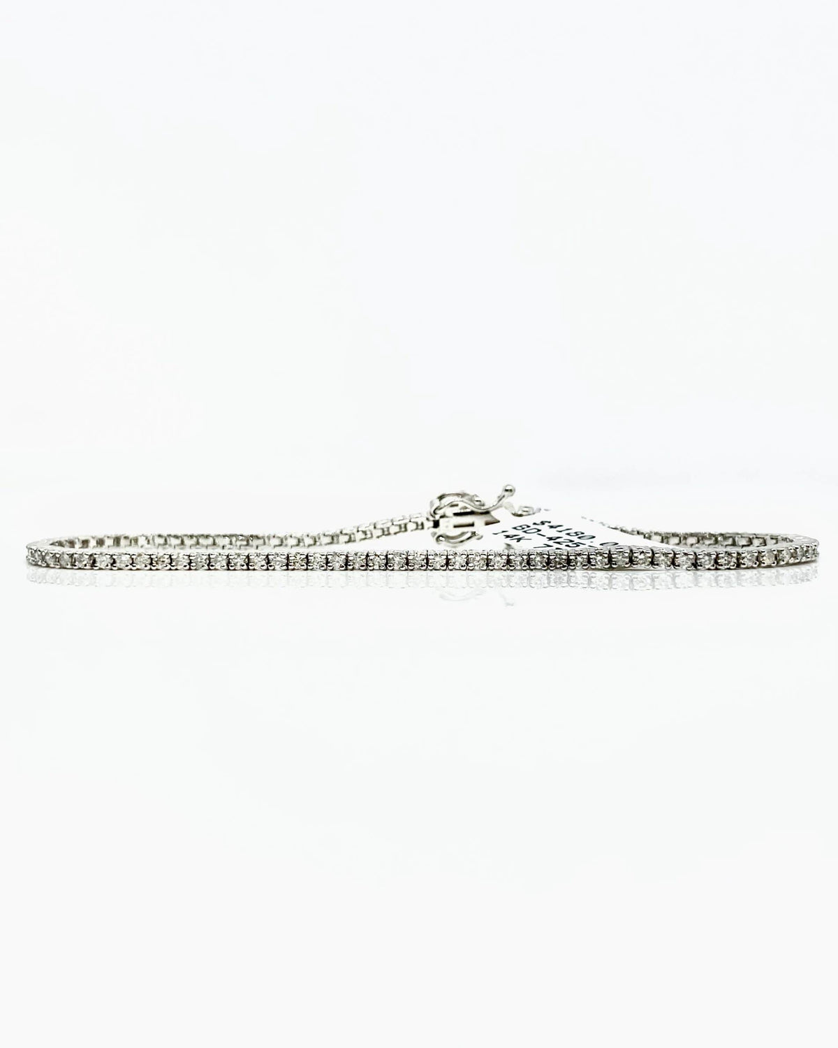 14K white gold diamond bracelet, 1.45 ctw