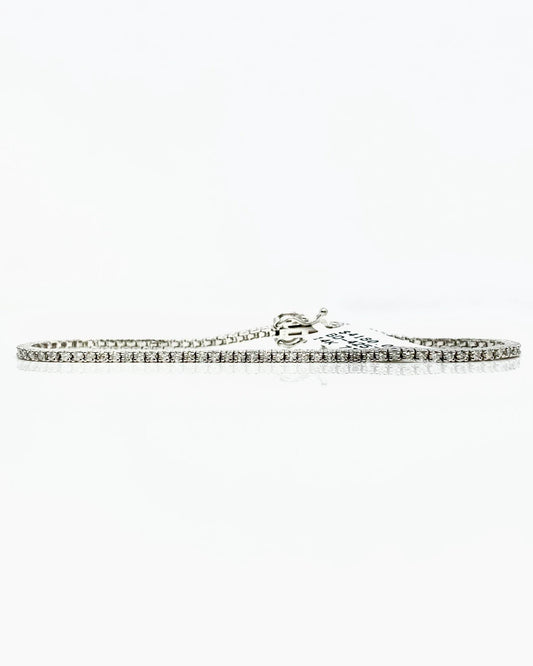 14K white gold diamond bracelet, 1.45 ctw