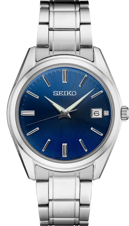 Seiko Essentials SUR309 blue dial watch