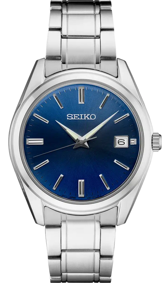 Seiko Essentials SUR309 blue dial watch