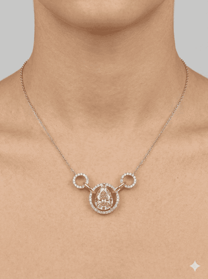 Pre-owned custom 14K gold diamond fashion necklace, view 3