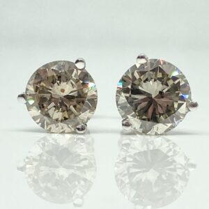 14k 2.34ctw Cognac Diamond Earrings