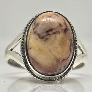 Sterling Silver (925) Coral Jasper Ring