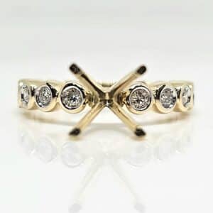 14k 0.22ctw Diamond Semi-Mount