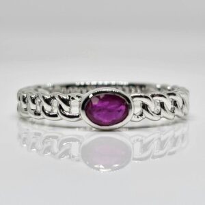 14kw 0.39ct Ruby Link Style Ring