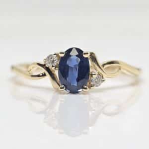14k .52ct Sapphire and Diamond Ring