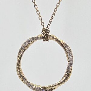 14k .21ctw Interwoven Cable Necklace