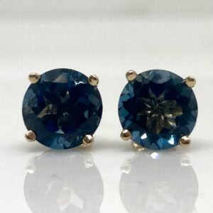 14k 5.2ctw London Blue Topaz Studs
