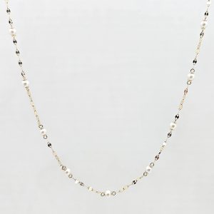 14k Fancy Pearl Station Necklace