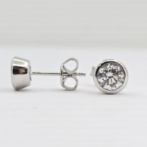 Sterling Silver 1ctw Round Lab Grown Diamond Studs