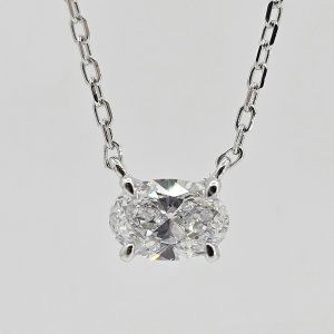 Sterling Silver .5ctw Lab Grown Diamond Necklace