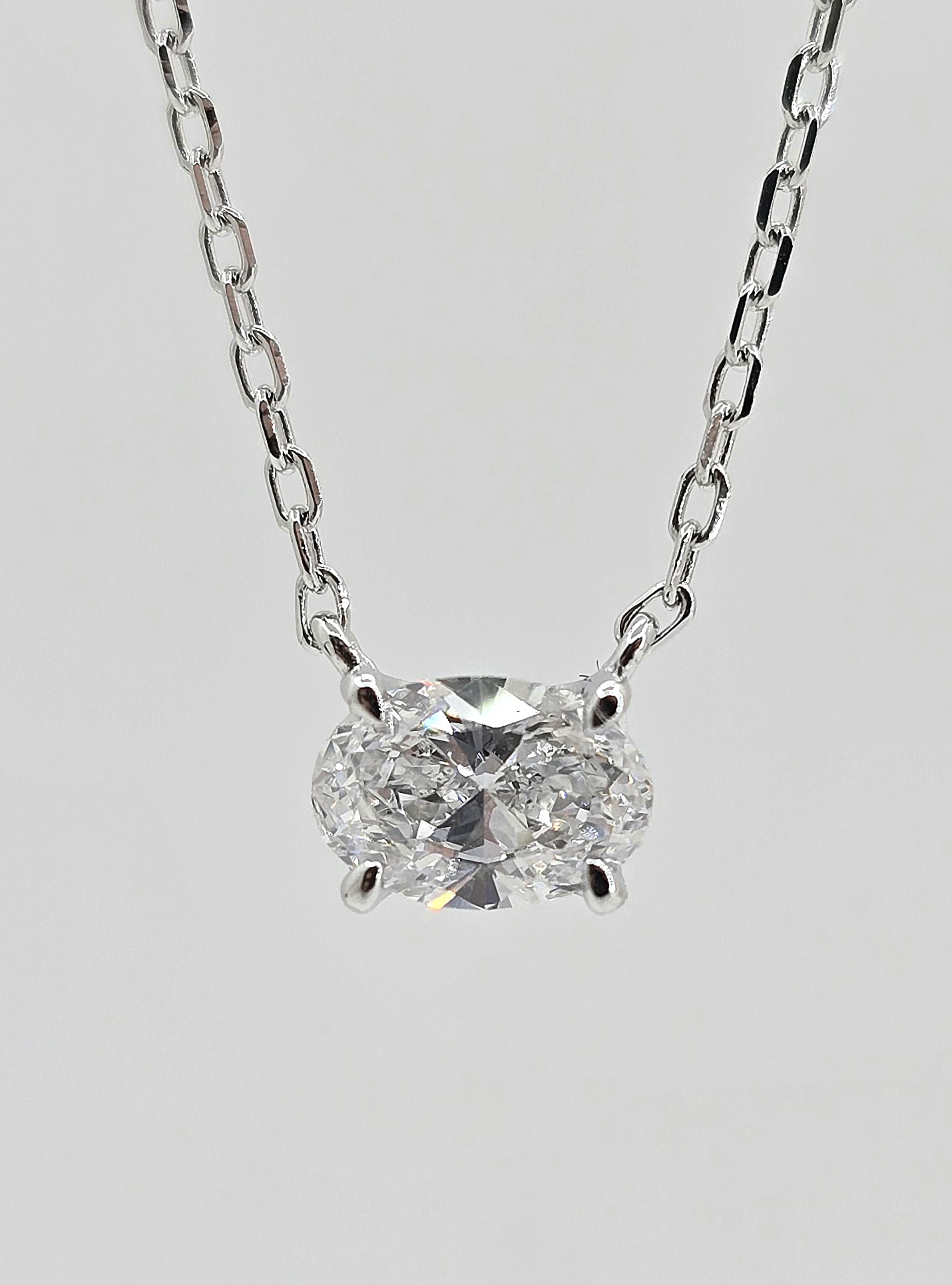 Sterling Silver .5ctw Lab Grown Diamond Necklace