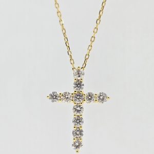 Gold Plated Sterling Silver 1ctw Lab Grown Diamond Necklace