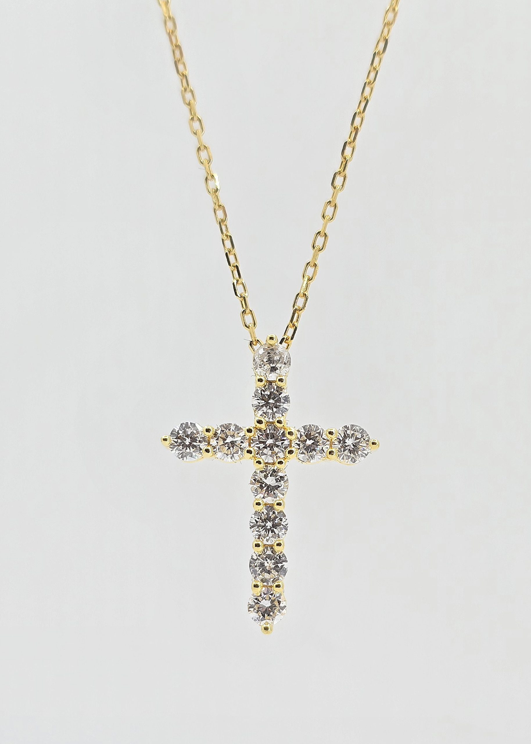 Gold Plated Sterling Silver 1ctw Lab Grown Diamond Necklace