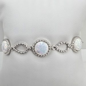 Sterling Silver Opal Bracelet