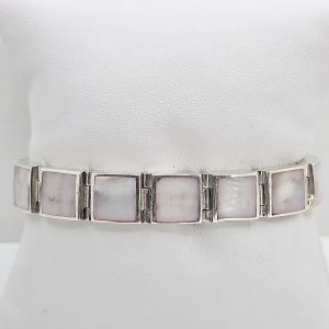 Sterling Silver Mother Of Pearl Bracelet