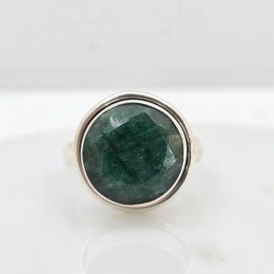 Sterling Silver Emerald Ring