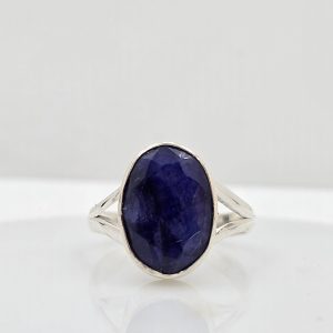 Sterling Silver Blue Sapphire Ring