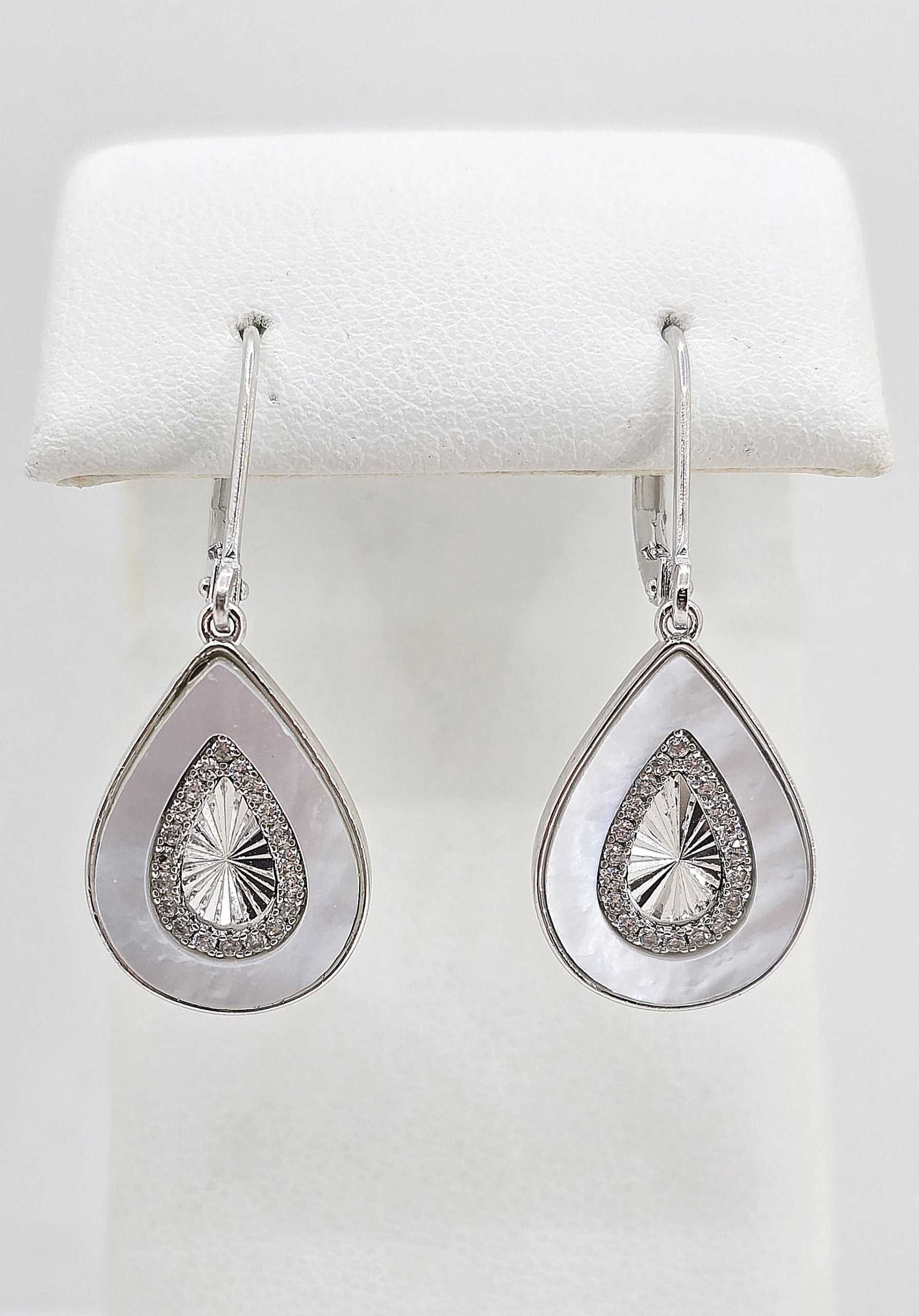 Sterling Silver Mother Of Pearl Earrings