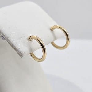 14k 15mm Gold Hoops