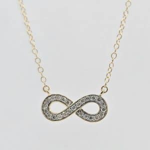 14k .15ctw Diamond Infinity Necklace