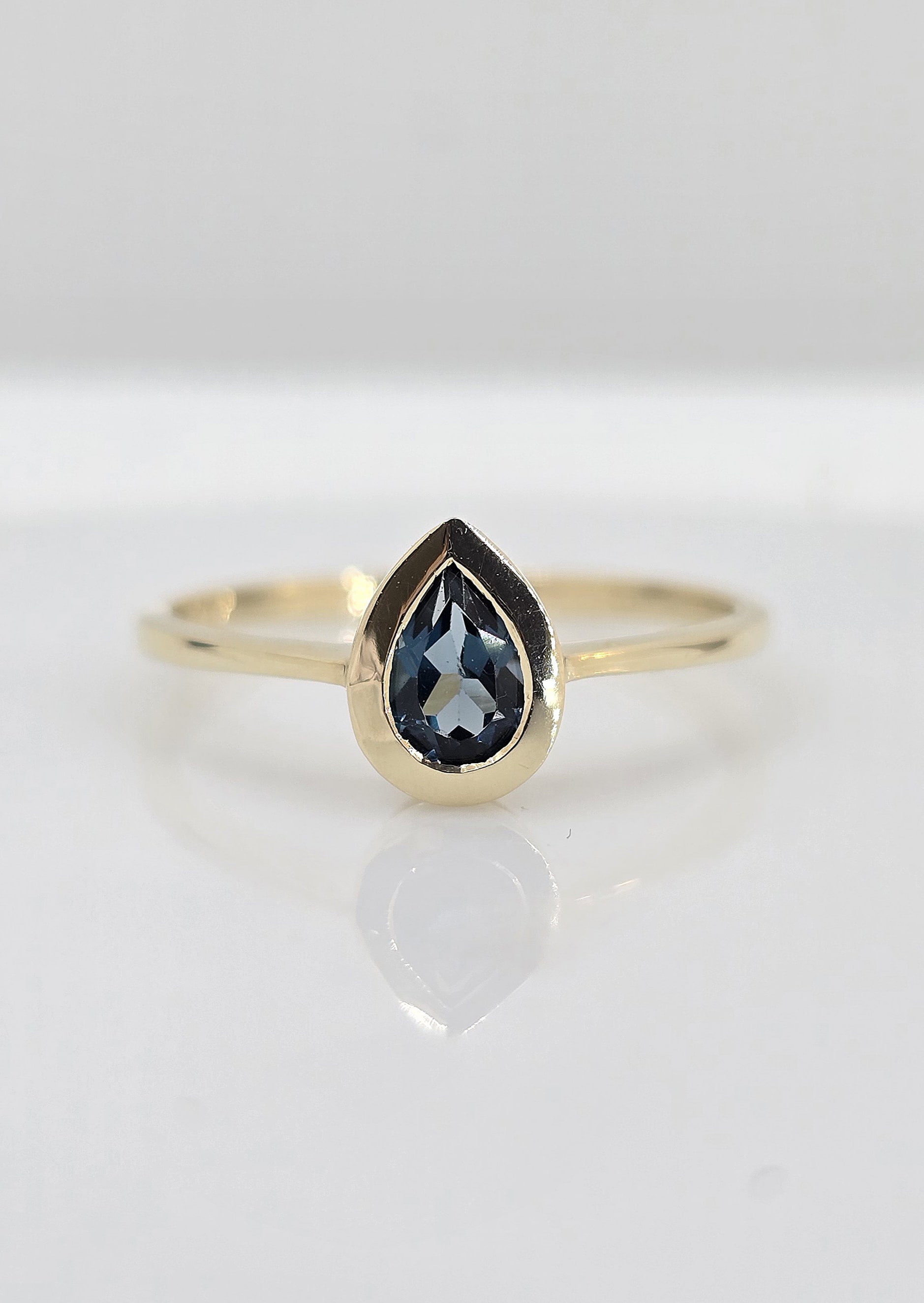10k .43ct London Blue Topaz Ring